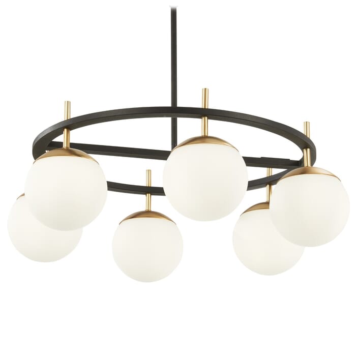 George Kovacs Alluria 6-Light Pendant Light in Weathered Black George Kovacs Alluria 6-Light Pendant Light in Weathered Black