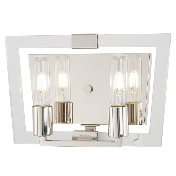George Kovacs Crystal Chrome 2-Light 13" Bathroom Vanity Light in Polished Nickel George Kovacs Crystal Chrome 2-Light 13" Bathroom Vanity Light in Polished Nickel