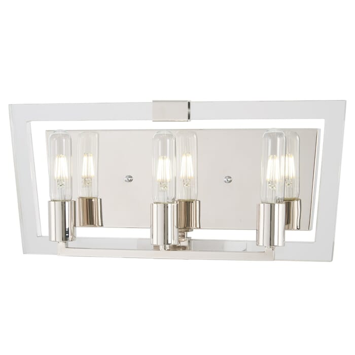 George Kovacs Crystal Chrome 3-Light 19" Bathroom Vanity Light in Polished Nickel George Kovacs Crystal Chrome 3-Light 19" Bathroom Vanity Light in Polished Nickel