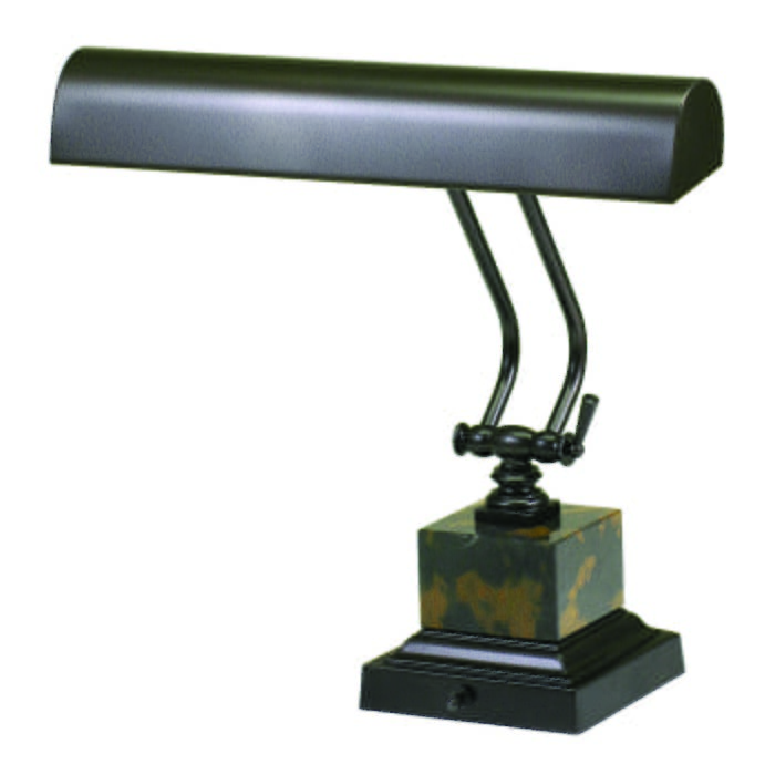 House of Troy 14" Mahogany Bronze/Black and Tan Marble Piano DeskLamp House of Troy 14" Mahogany Bronze/Black and Tan Marble Piano DeskLamp