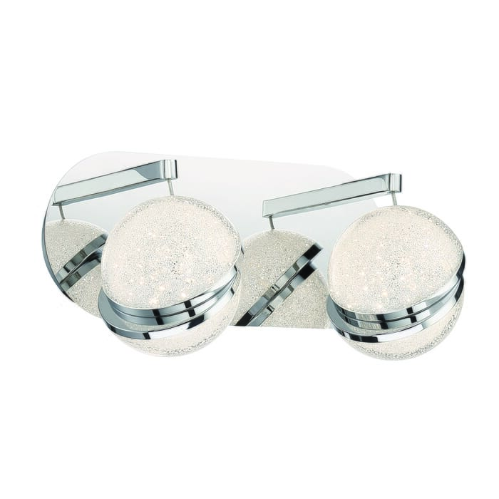George Kovacs Silver Slice 2-Light 7" Bathroom Vanity Light in Chrome George Kovacs Silver Slice 2-Light 7" Bathroom Vanity Light in Chrome