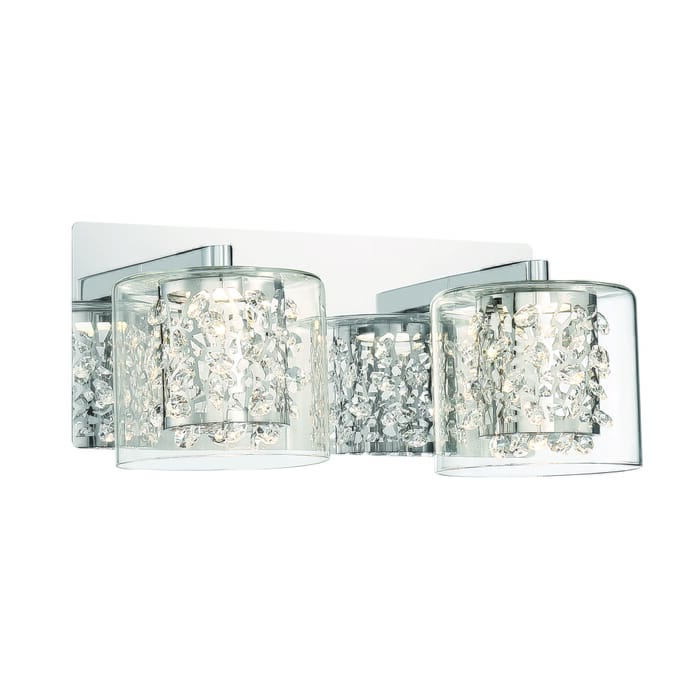 George Kovacs Wild Gems 2-Light 11" Bathroom Vanity Light in Chrome George Kovacs Wild Gems 2-Light 11" Bathroom Vanity Light in Chrome