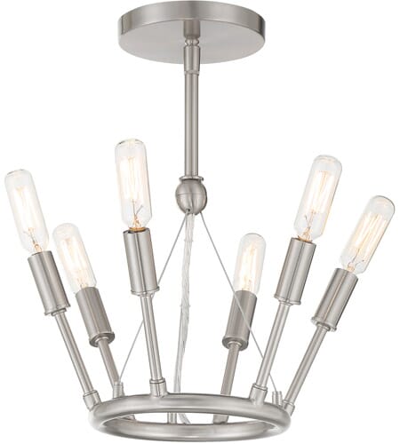 George Kovacs Royalty 6-Light Ceiling Light in Brushed Nickel -  P1686-084