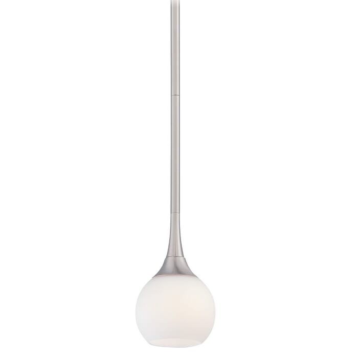 George Kovacs Pontil 4" Pendant Light in Brushed Nickel George Kovacs Pontil 4" Pendant Light in Brushed Nickel