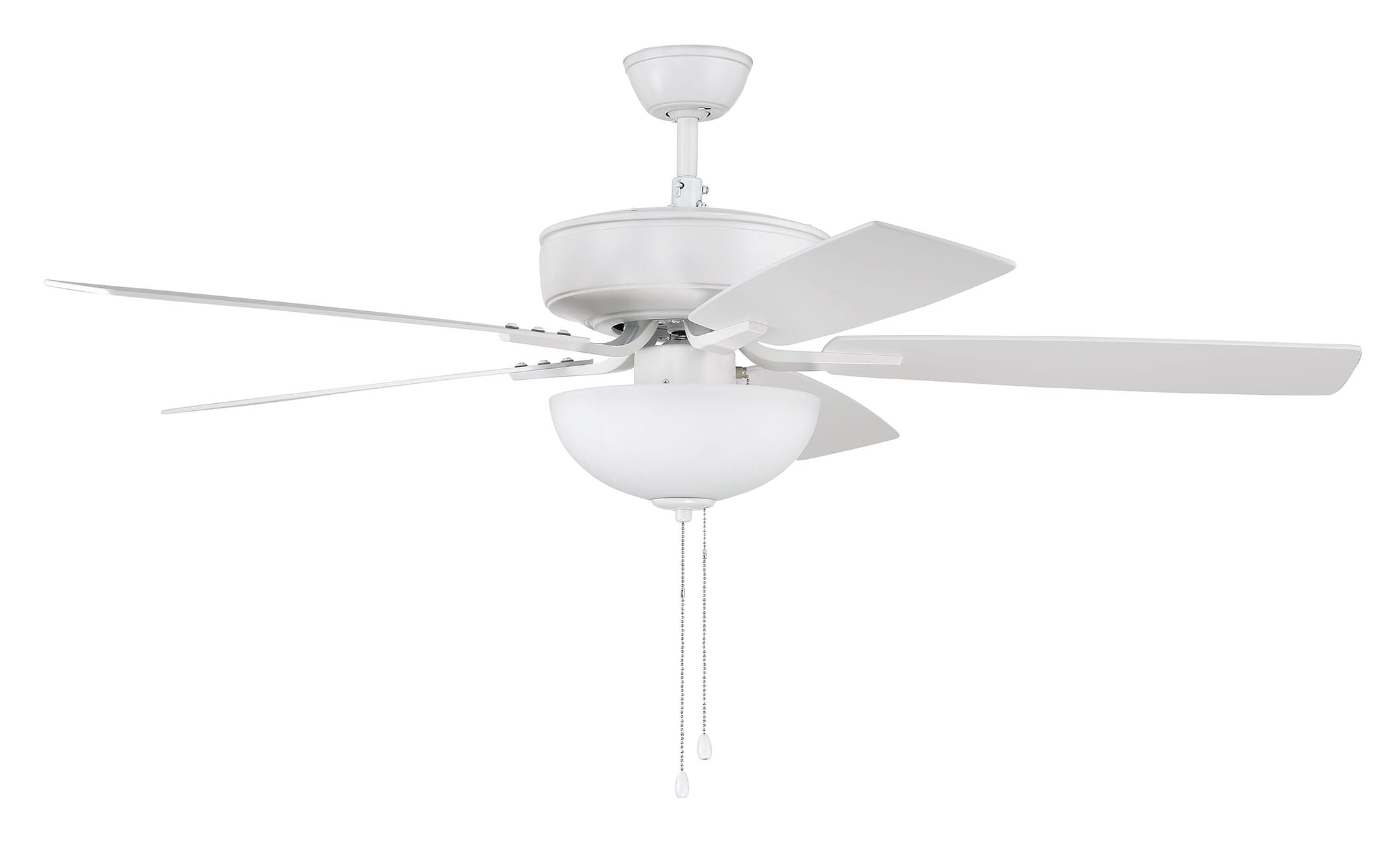 Craftmade Pro Plus 211 White Bowl Light Kit 2-Light Indoor Ceiling Fan in White