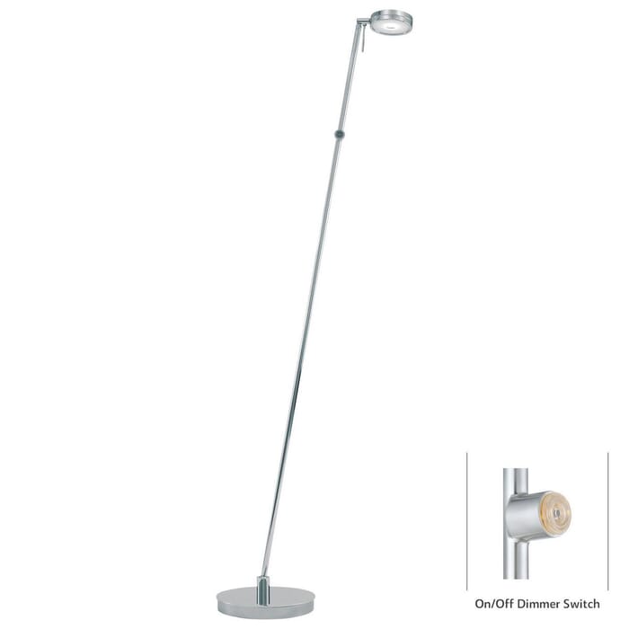George Kovacs George'S Reading Room 50" Floor Lamp in Chrome George Kovacs George'S Reading Room 50" Floor Lamp in Chrome