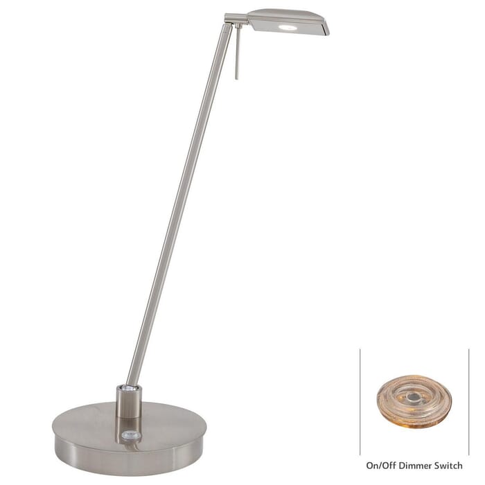 George Kovacs George'S Reading Room 19" Table Lamp in Brushed Nickel George Kovacs George'S Reading Room 19" Table Lamp in Brushed Nickel