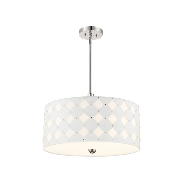 George Kovacs Patchwork 3-Light Pendant Light in Polished Nickel George Kovacs Patchwork 3-Light Pendant Light in Polished Nickel