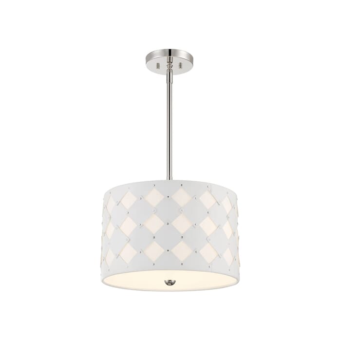 George Kovacs Patchwork 3-Light Pendant Light in Polished Nickel George Kovacs Patchwork 3-Light Pendant Light in Polished Nickel
