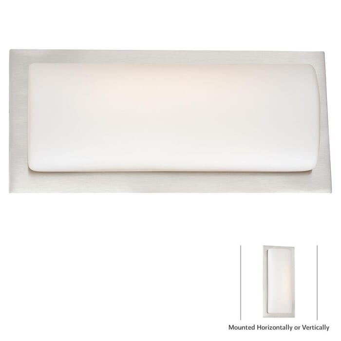 George Kovacs 12" Wall Sconce in Brushed Stainless Steel George Kovacs 12" Wall Sconce in Brushed Stainless Steel