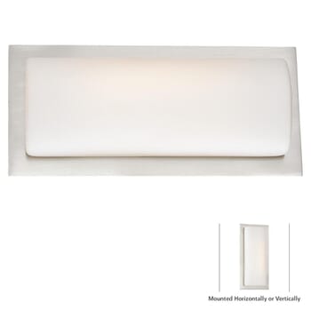 George Kovacs 12" Wall Sconce in Brushed Stainless Steel