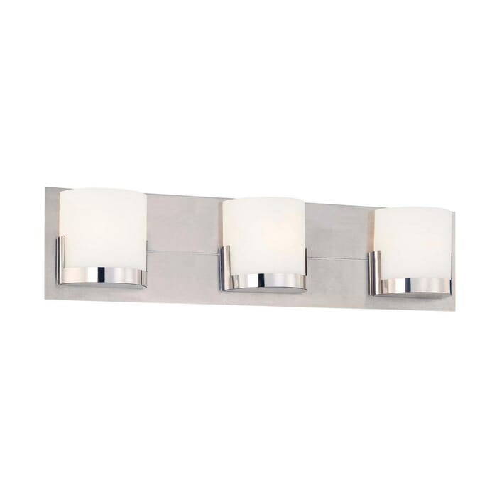 George Kovacs Convex 3-Light Bathroom Vanity Light in Chrome George Kovacs Convex 3-Light Bathroom Vanity Light in Chrome