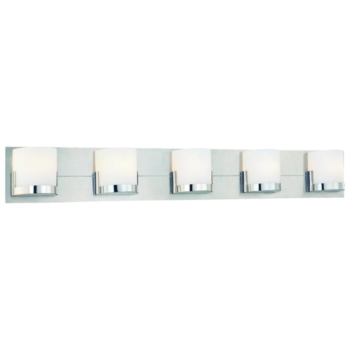 George Kovacs Convex 5-Light Bathroom Vanity Light in Chrome George Kovacs Convex 5-Light Bathroom Vanity Light in Chrome