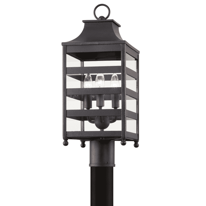 Troy Holstrom 3-Light Outdoor Post Light in Forged Iron Troy Holstrom 3-Light Outdoor Post Light in Forged Iron