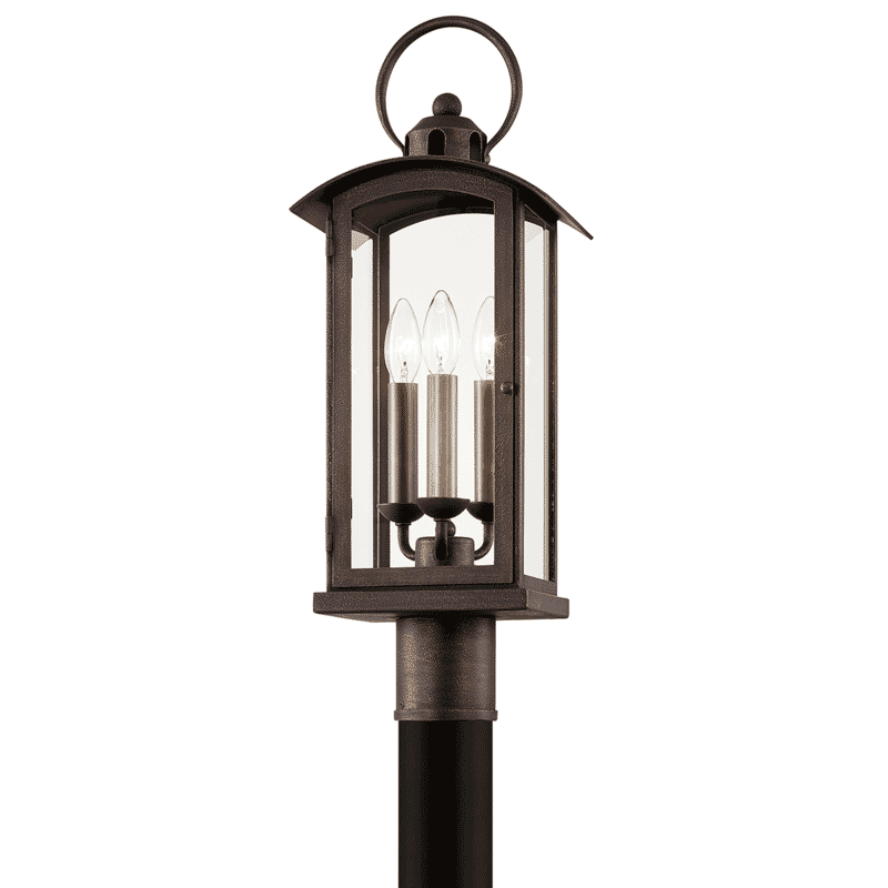 Troy Chaplin 3-Light Outdoor Post Light in Vintage Bronze