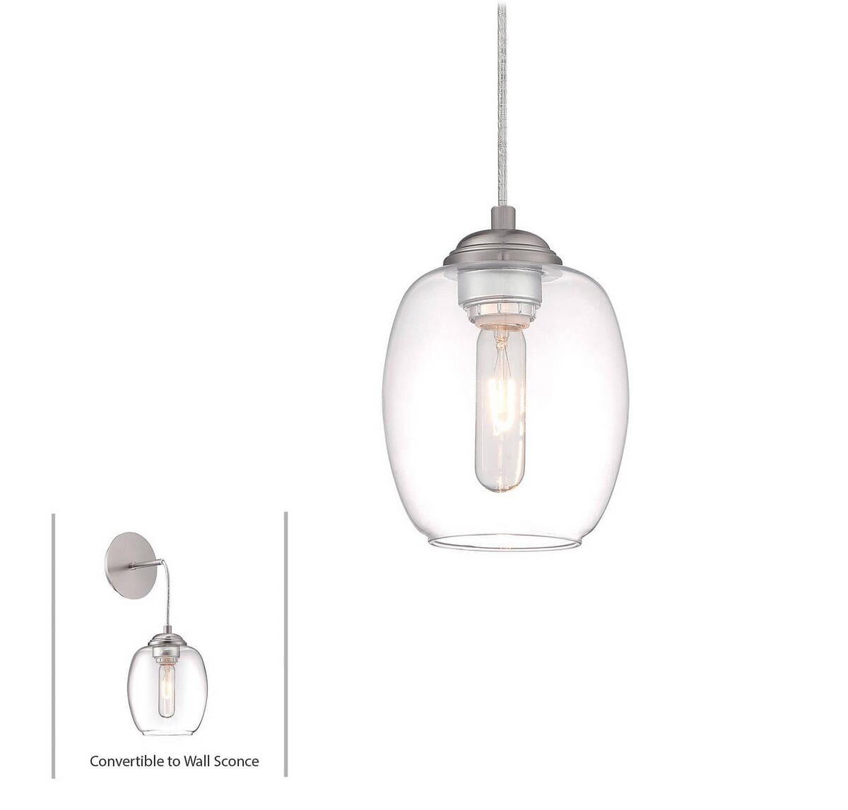 George Kovacs Bubble 6"" Pendant Light in Brushed Nickel -  P931-084