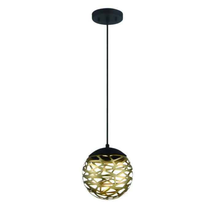 George Kovacs Golden Eclipse Pendant Light in Coal And Honey Gold George Kovacs Golden Eclipse Pendant Light in Coal And Honey Gold