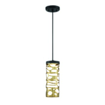 George Kovacs Golden Eclipse Pendant Light in Coal And Honey Gold