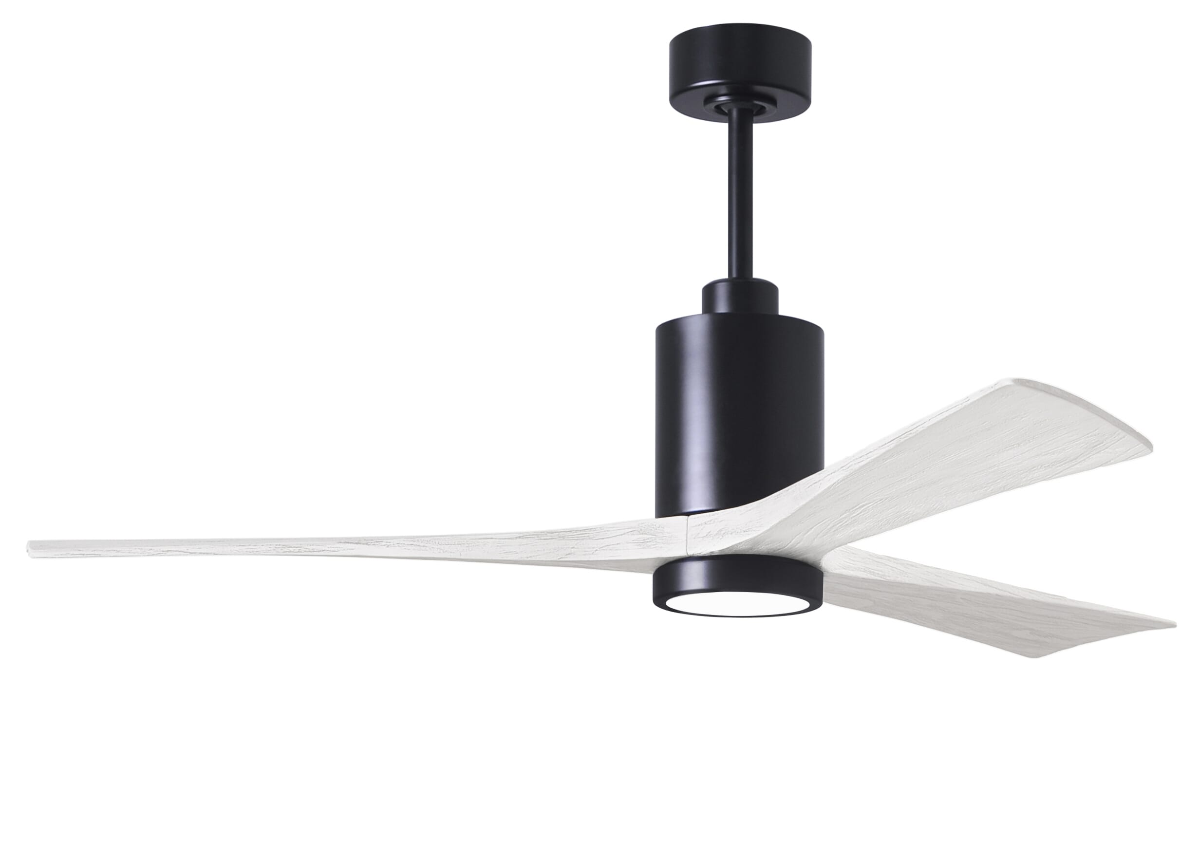 Patricia 6-Speed DC 60" Ceiling Fan w/ Integrated Light Kit in Matte Black with Matte White blades