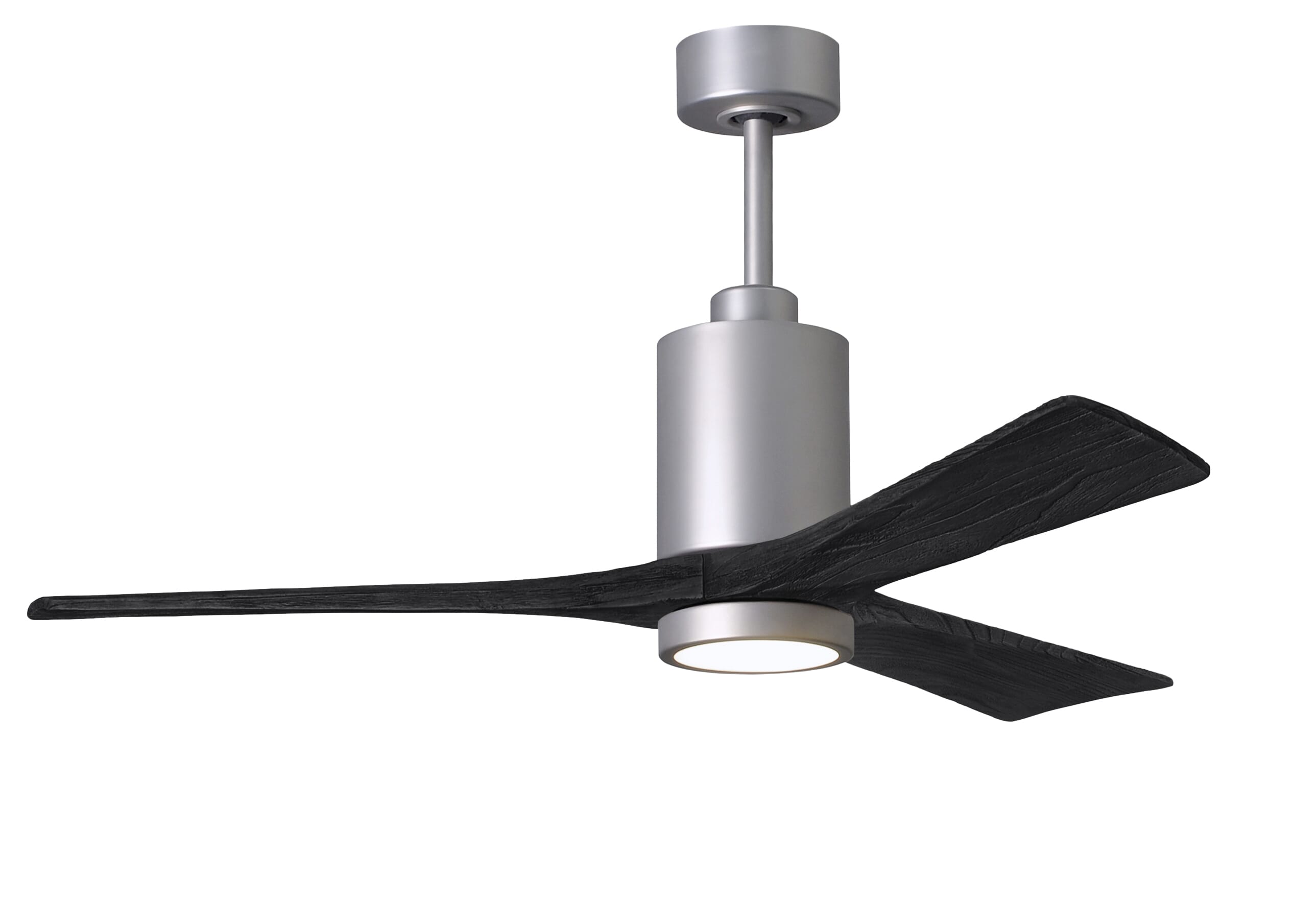 Patricia 6-Speed DC 60" Ceiling Fan w/ Integrated Light Kit in Brushed Nickel with Matte Black blades