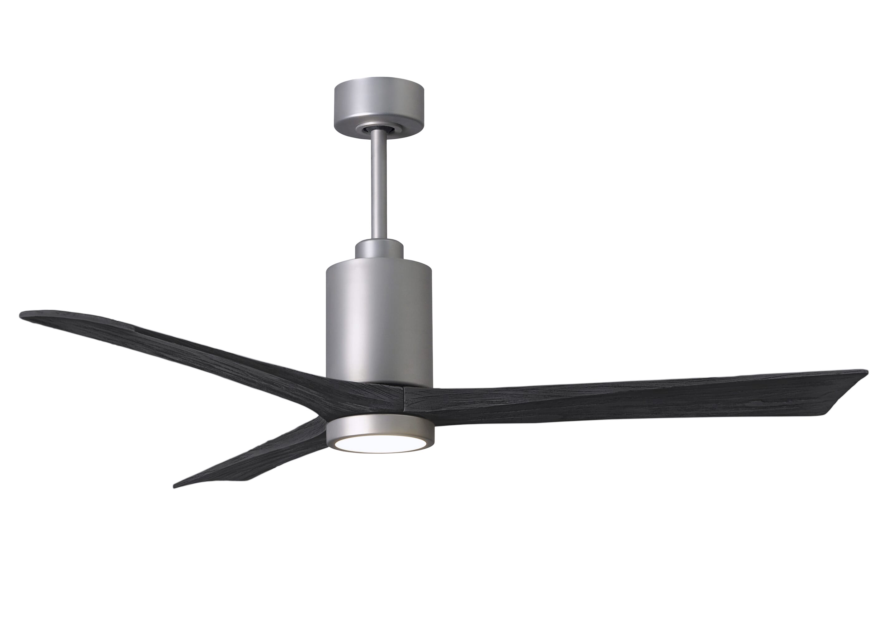 Patricia 6-Speed DC 60" Ceiling Fan w/ Integrated Light Kit in Brushed Nickel with Matte Black blades