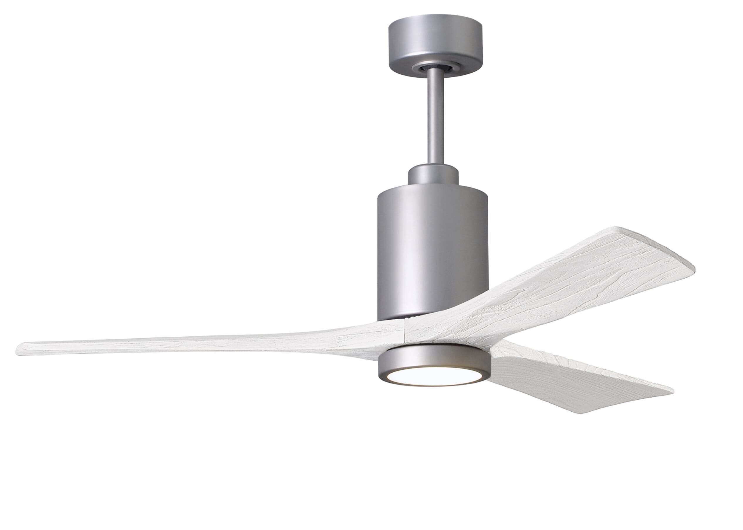 Patricia 6-Speed DC 52" Ceiling Fan w/ Integrated Light Kit in Brushed Nickel with Matte White blades