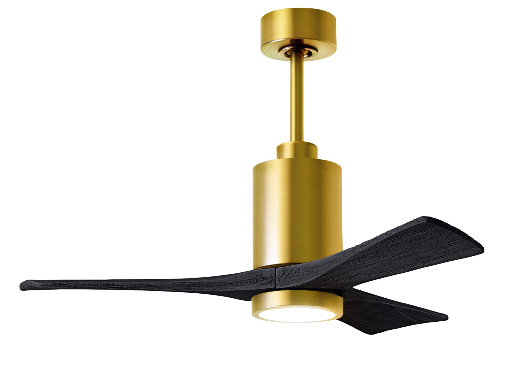 Patricia 6-Speed DC 42" Ceiling Fan w/ Integrated Light Kit in Brushed Brass with Matte Black blades