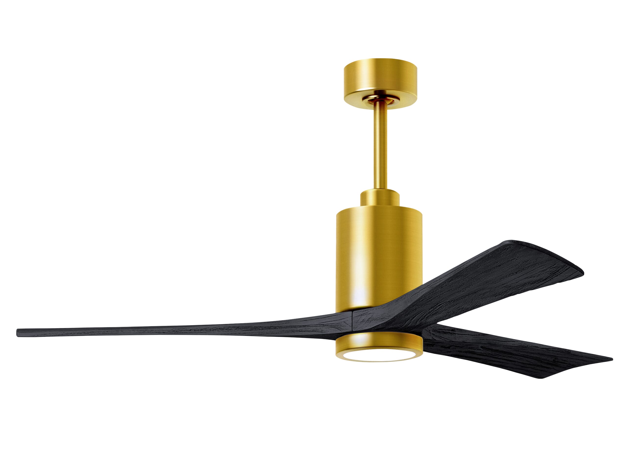 Patricia 6-Speed DC 60" Ceiling Fan w/ Integrated Light Kit in Brushed Brass with Matte Black blades