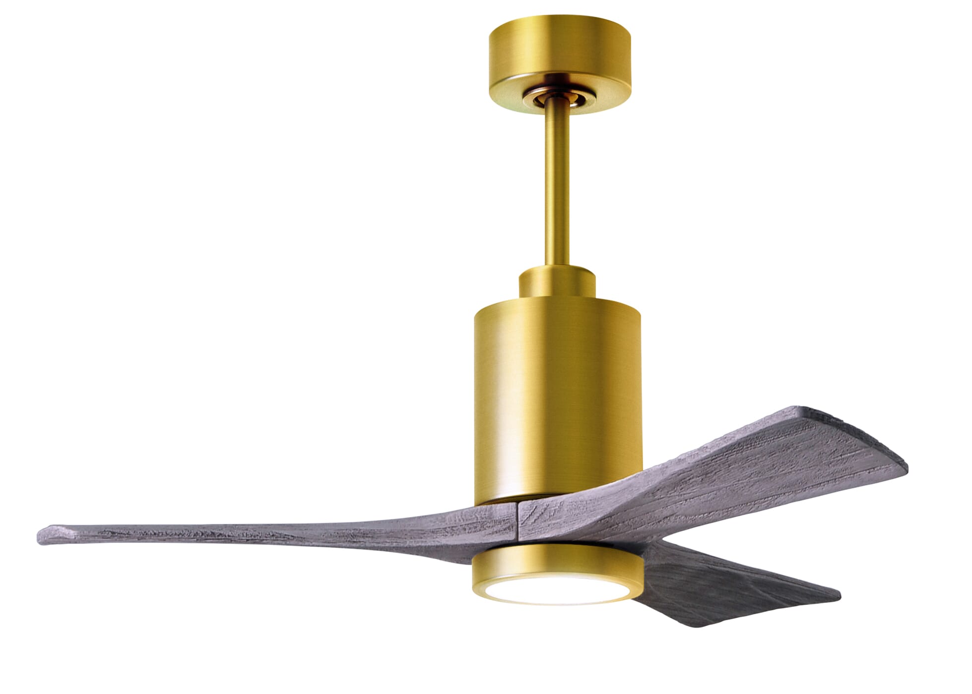 Patricia 6-Speed DC 42" Ceiling Fan w/ Integrated Light Kit in Brushed Brass with Barnwood Tone blades