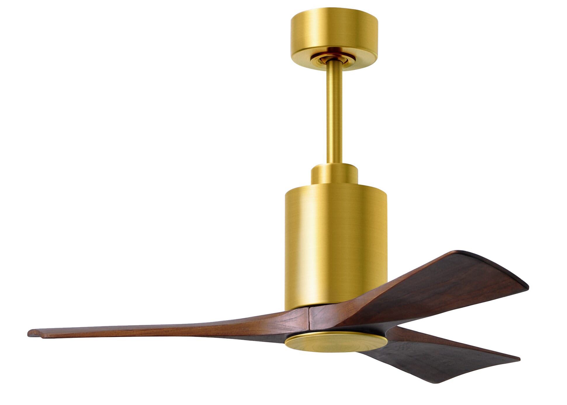 Patricia 6-Speed DC 42" Ceiling Fan w/ Integrated Light Kit in Brushed Brass with Walnut Tone blades