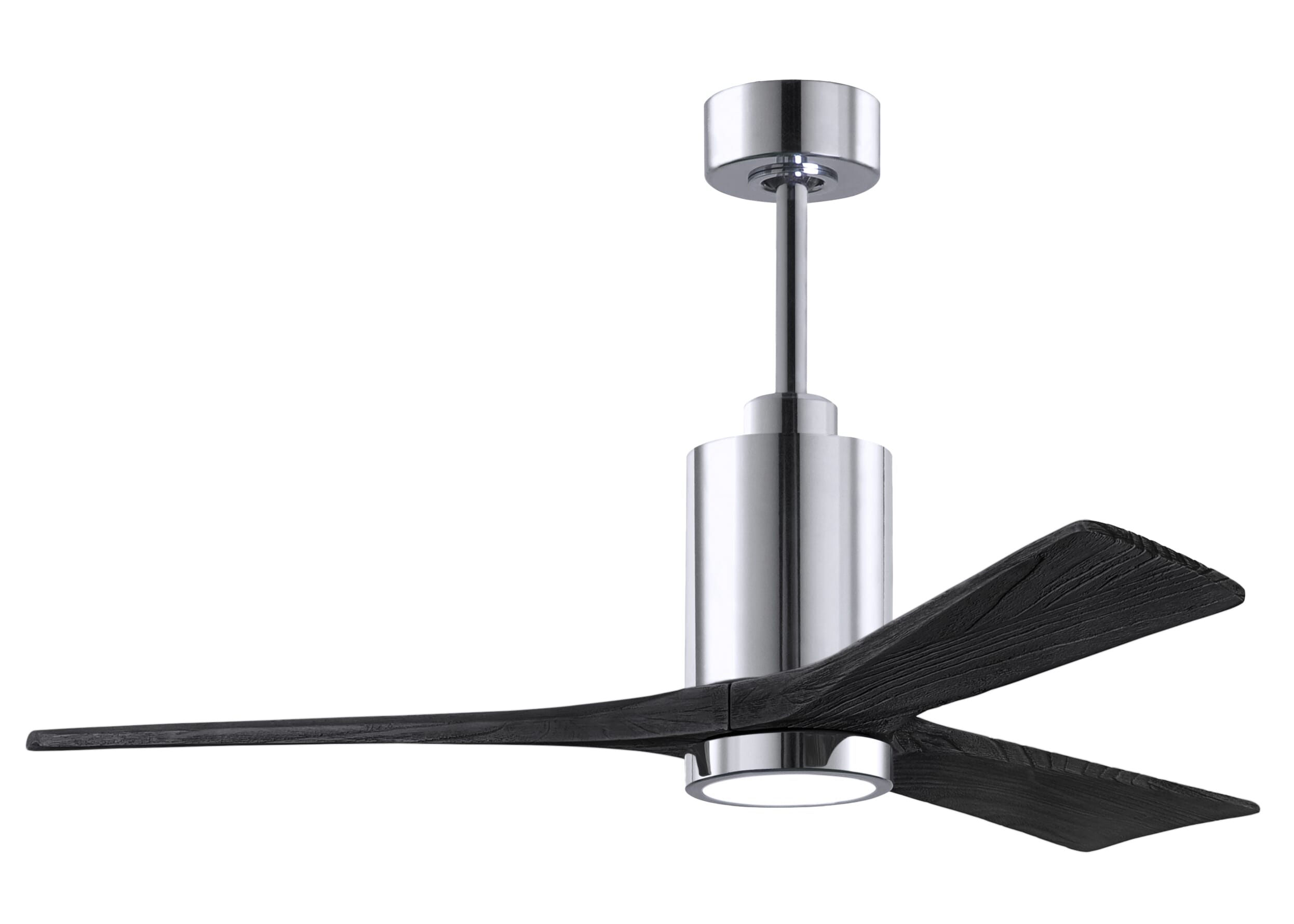 Patricia 6-Speed DC 52" Ceiling Fan w/ Integrated Light Kit in Polished Chrome with Matte Black blades