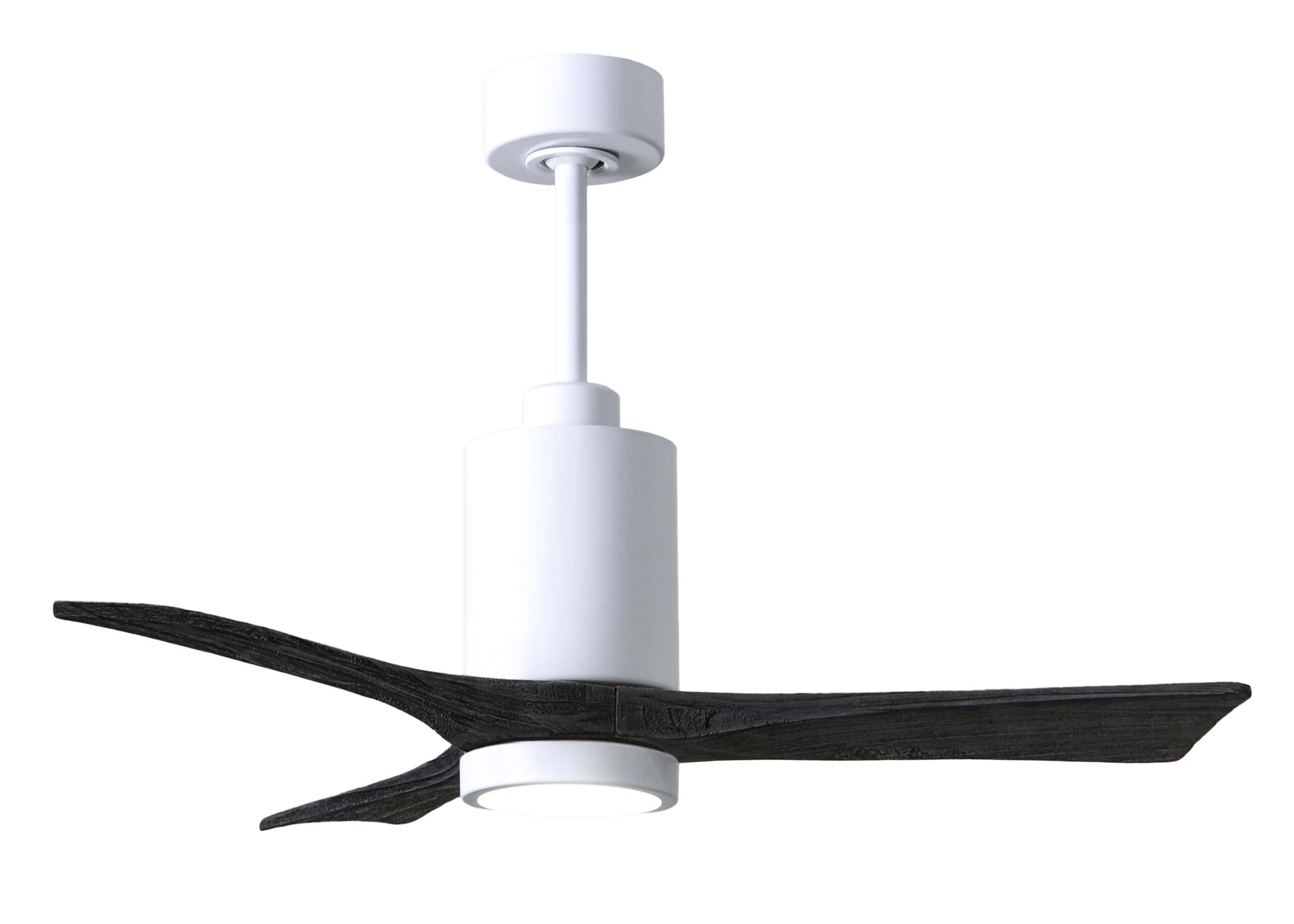 Patricia 6-Speed DC 42" Ceiling Fan w/ Integrated Light Kit in White with Matte Black blades