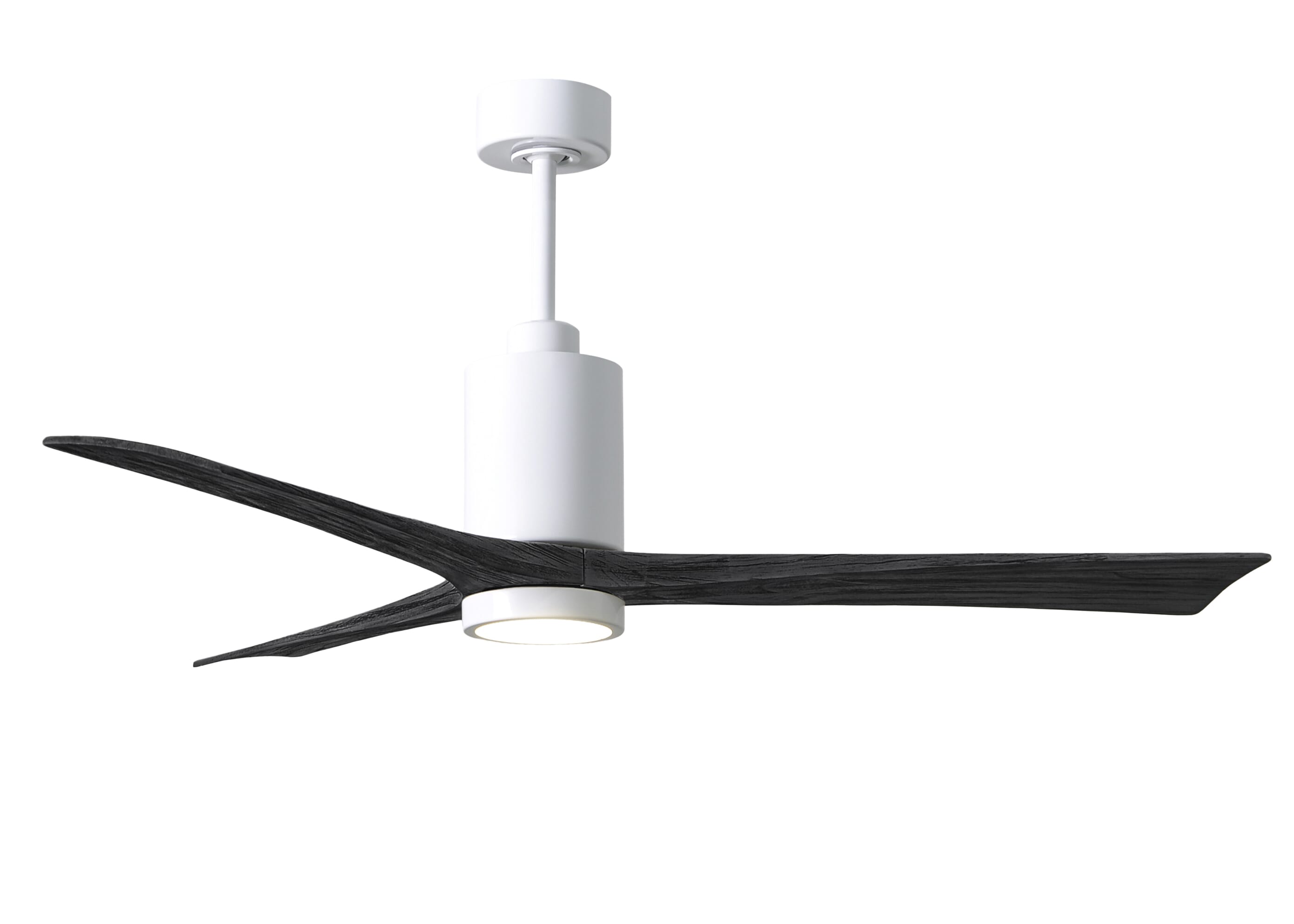 Patricia 6-Speed DC 60" Ceiling Fan w/ Integrated Light Kit in White with Matte Black blades