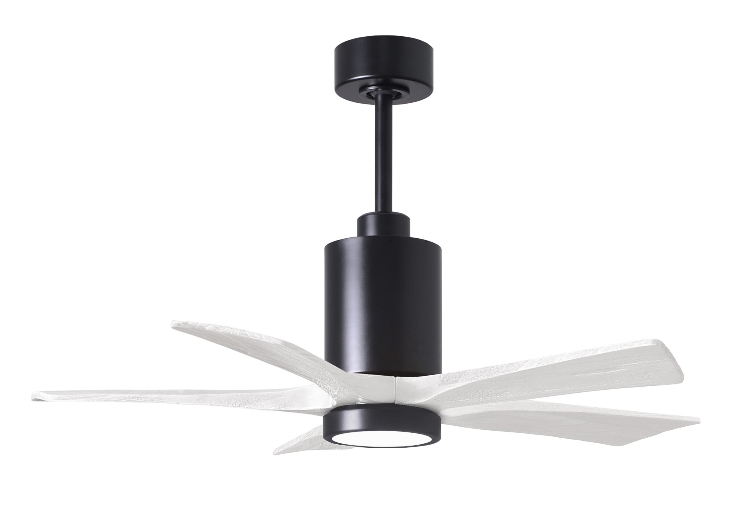 Patricia 6-Speed DC 42" Ceiling Fan w/ Integrated Light Kit in Matte Black with Matte White blades