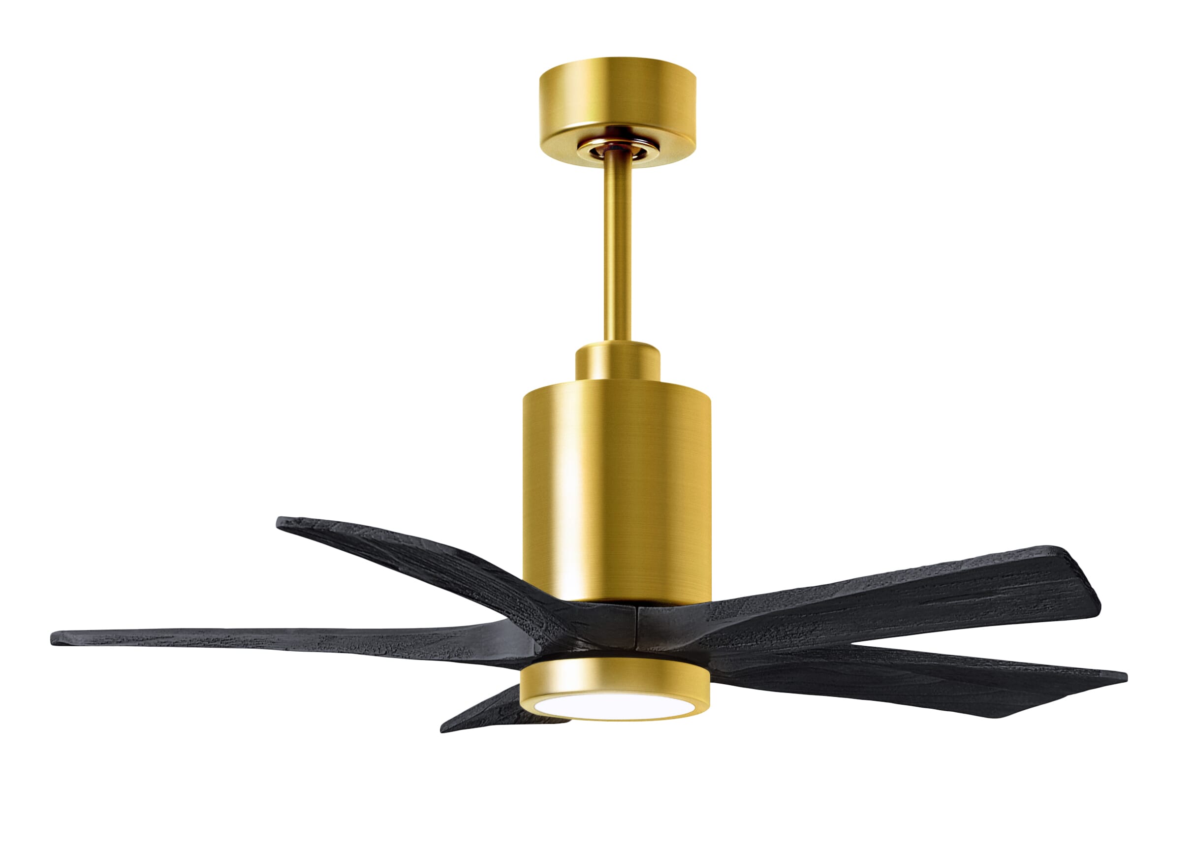 Patricia 6-Speed DC 42" Ceiling Fan w/ Integrated Light Kit in Brushed Brass with Matte Black blades