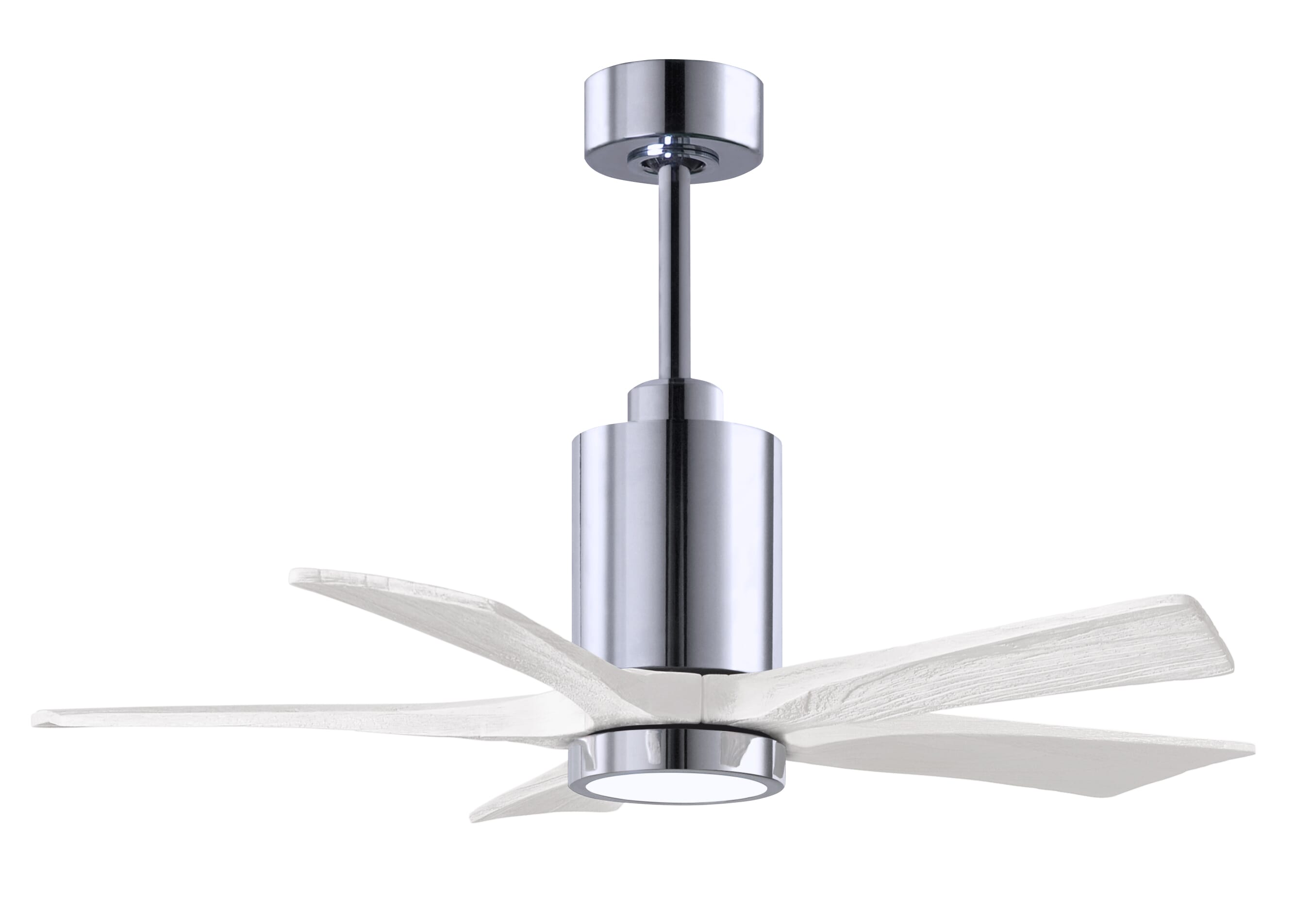 Patricia 6-Speed DC 42" Ceiling Fan w/ Integrated Light Kit in Polished Chrome with Matte White blades