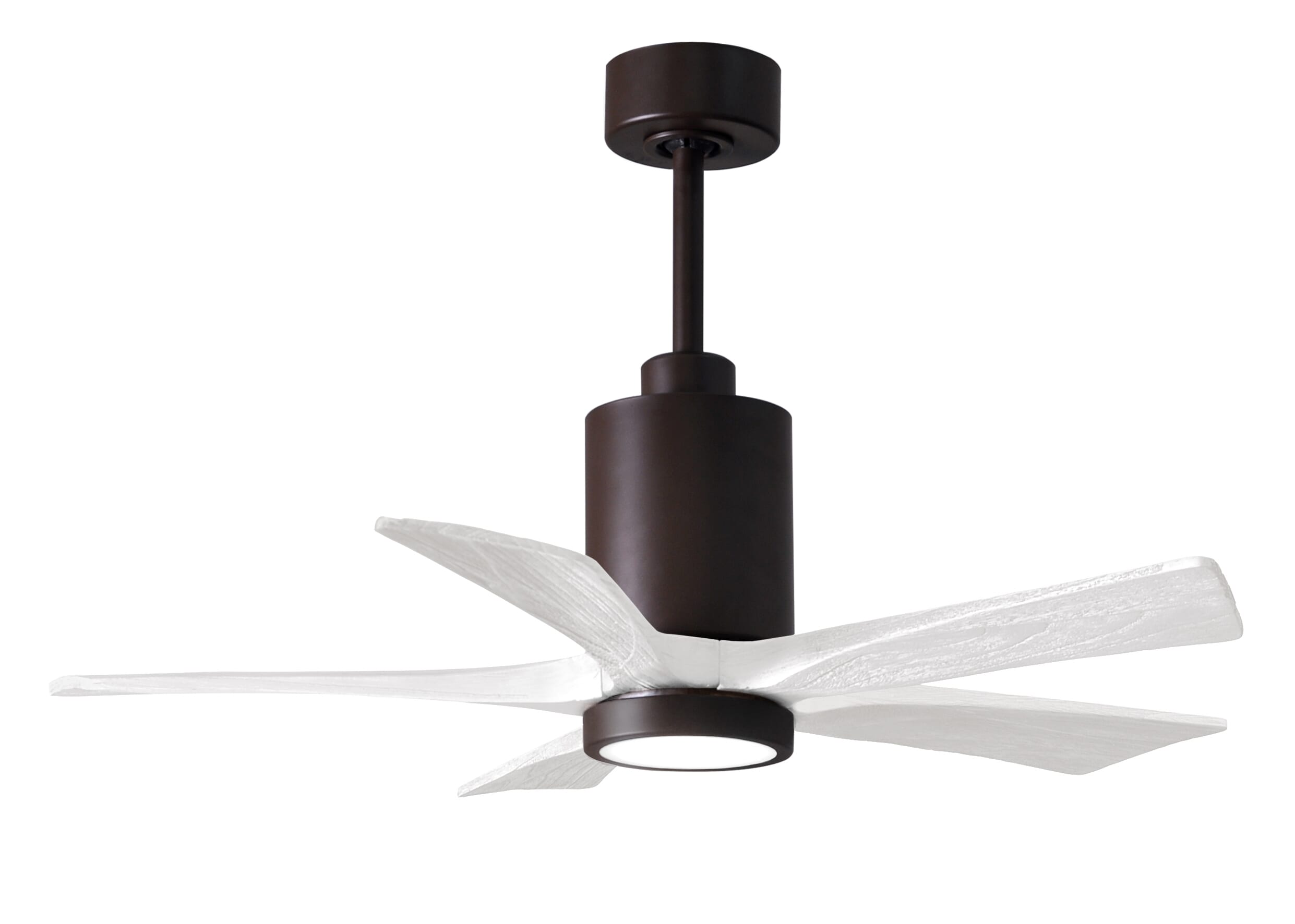 Patricia 6-Speed DC 42" Ceiling Fan w/ Integrated Light Kit in Textured Bronze with Matte White blades