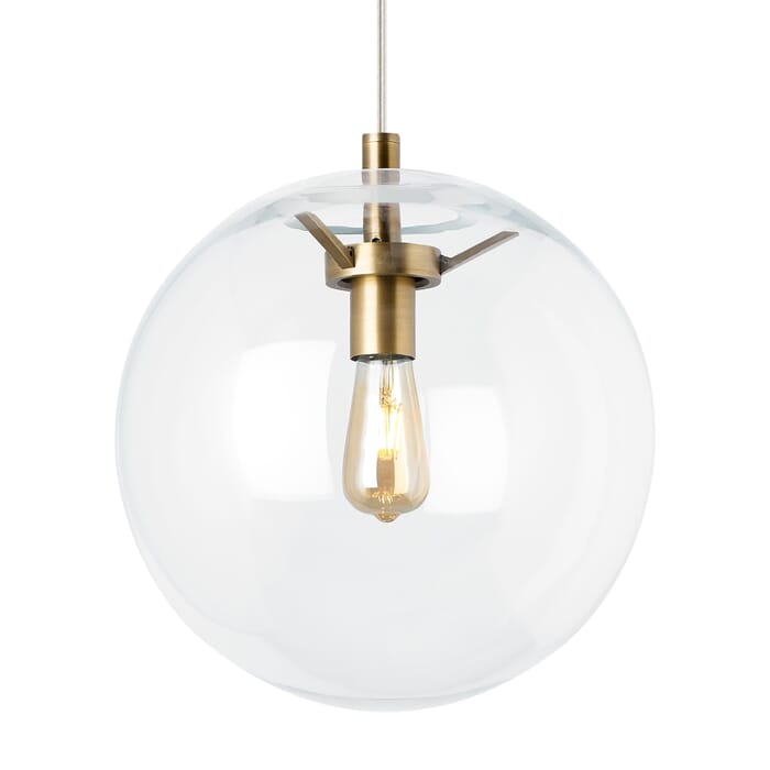 Tech Palona 2700K LED 14" Pendant Light in Aged Brass and Clear Tech Palona 2700K LED 14" Pendant Light in Aged Brass and Clear