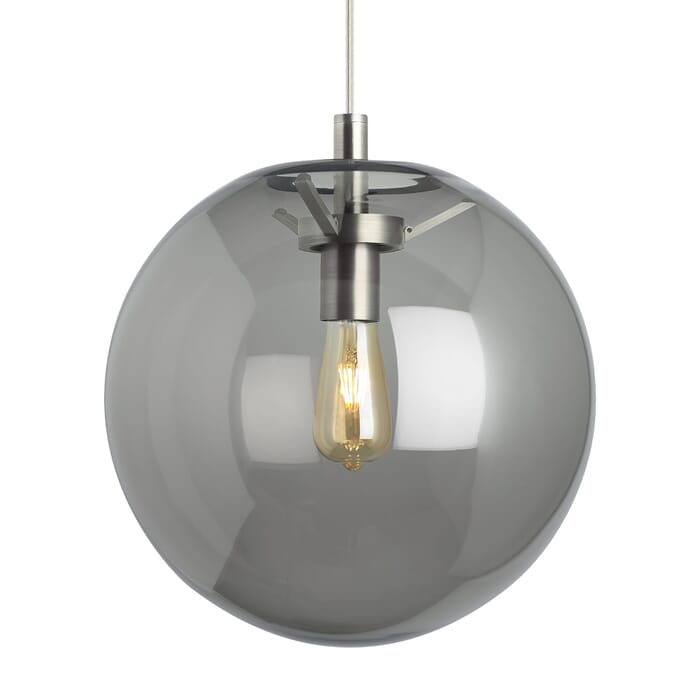 Tech Palona 3000K-2200K LED 14" Pendant Light in Satin Nickel and Smoke Tech Palona 3000K-2200K LED 14" Pendant Light in Satin Nickel and Smoke