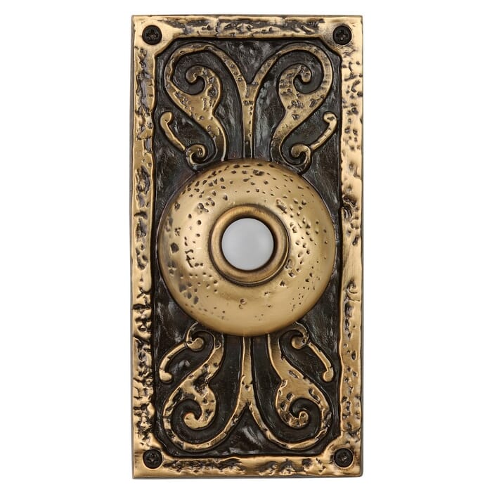 Craftmade Teiber Lighted Push Button Door Bell in Burnished Brass Craftmade Teiber Lighted Push Button Door Bell in Burnished Brass
