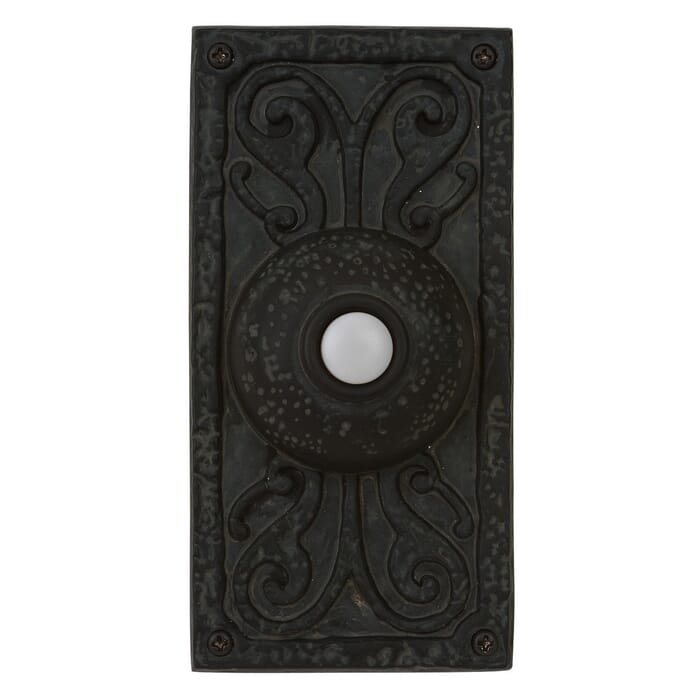 Craftmade Tieber Lighted Push Button Door Bell in Weathered Black Craftmade Tieber Lighted Push Button Door Bell in Weathered Black