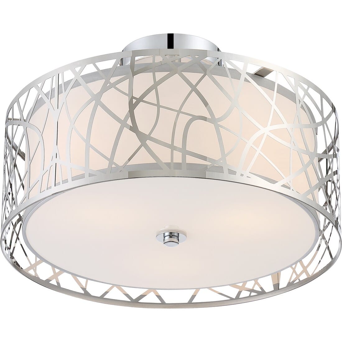 Abode 3-Light Semi-Flush Mount in Polished Chrome