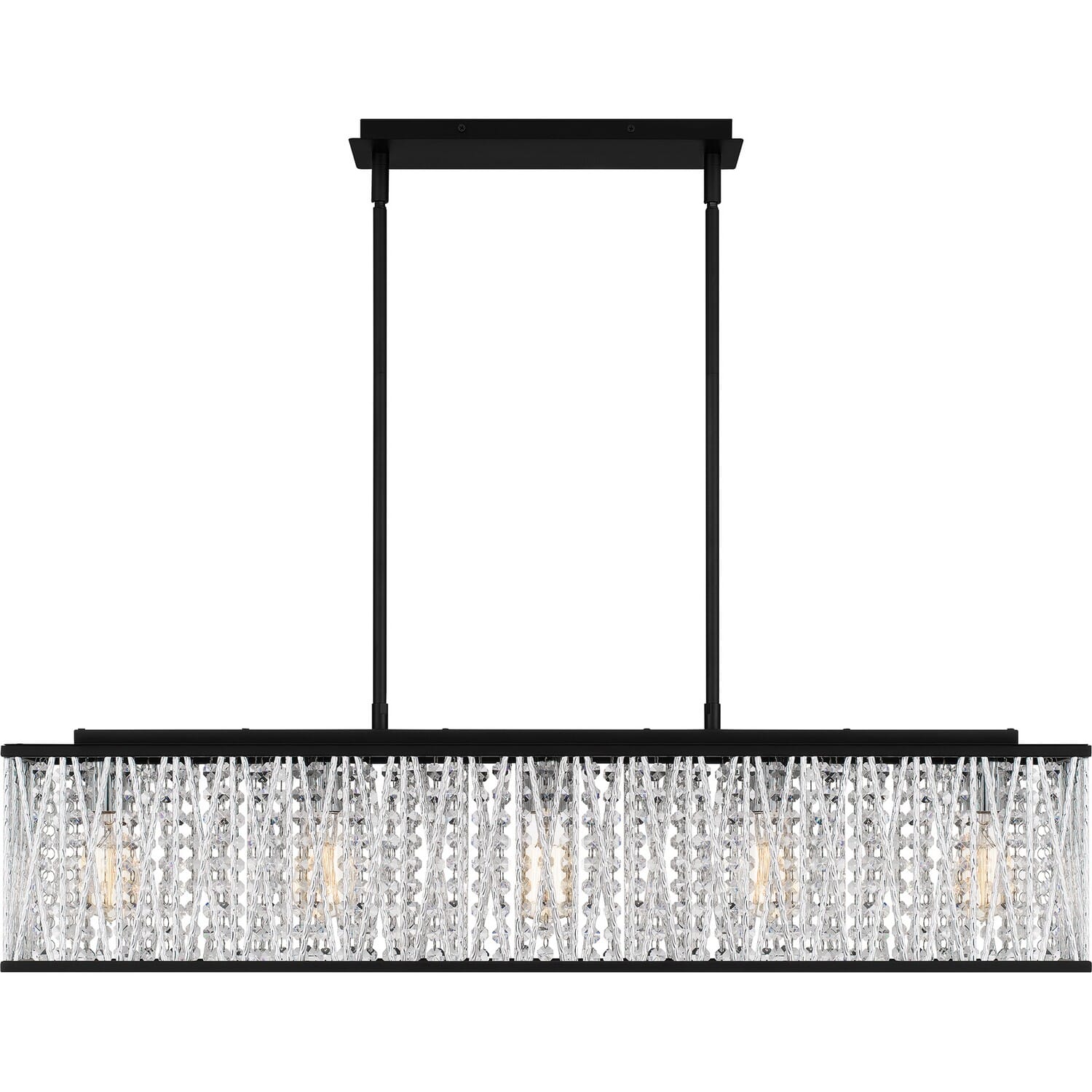 Celeste 5-Light Linear Chandelier in Matte Black