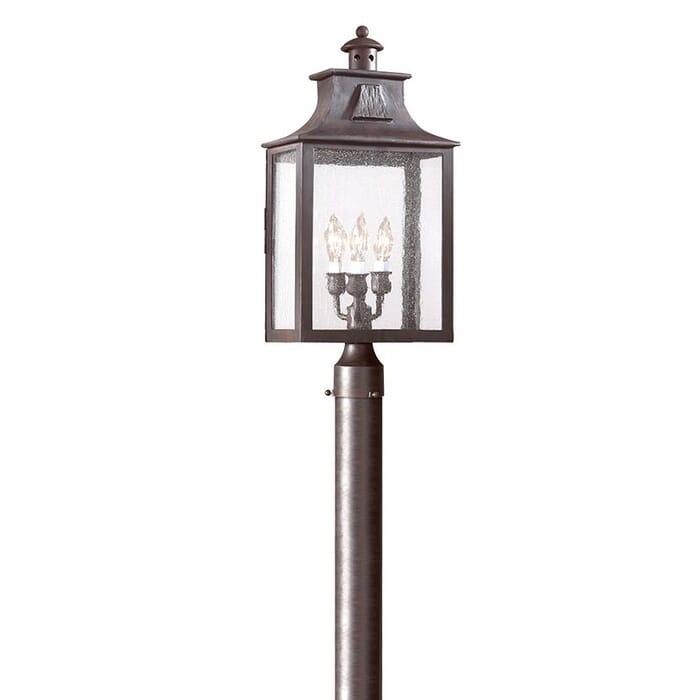 Troy Newton 3-Light 23" Outdoor Post Light in Old Bronze Troy Newton 3-Light 23" Outdoor Post Light in Old Bronze