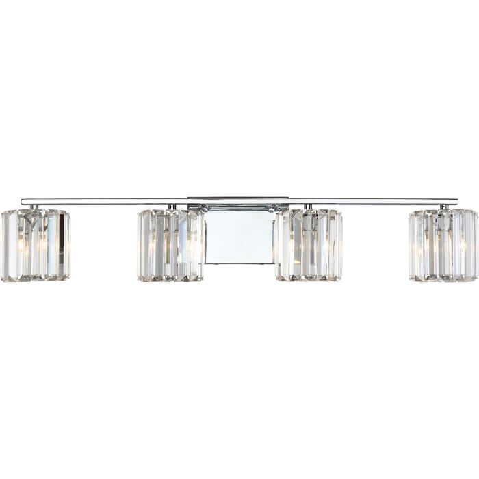 Quoizel Platinum Collection Divine 4-Light 31.5" Bathroom Vanity Light in Polished Chrome Quoizel Platinum Collection Divine 4-Light 31.5" Bathroom Vanity Light in Polished Chrome