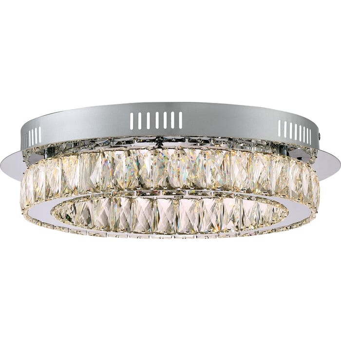 Quoizel Platinum Collection Embrace Flush Mount in Polished Chrome Quoizel Platinum Collection Embrace Flush Mount in Polished Chrome