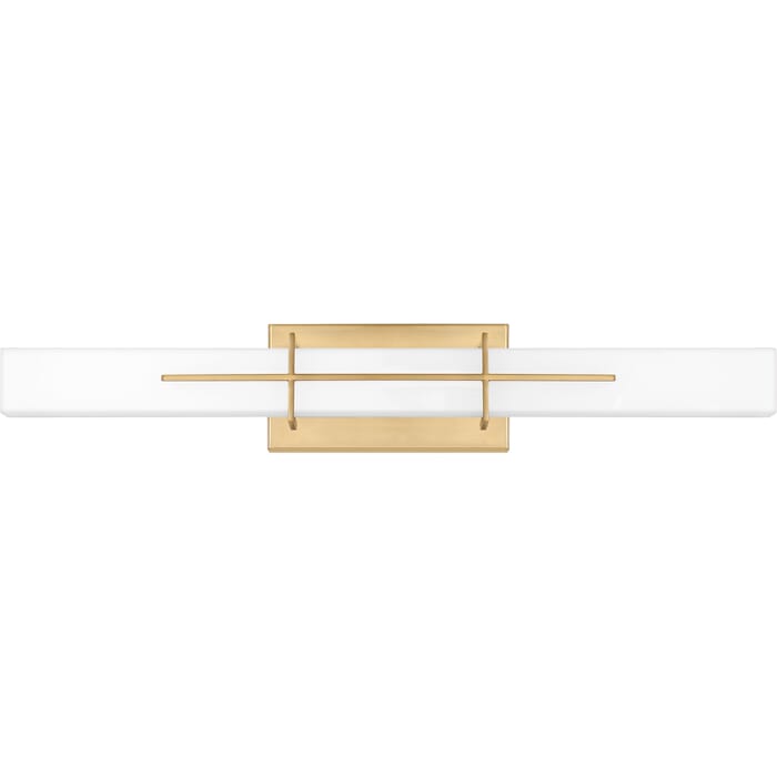 Quoizel Gemini 28" Bathroom Vanity Light in Aged Brass Quoizel Gemini 28" Bathroom Vanity Light in Aged Brass