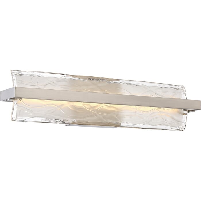Quoizel Glacial 22" LED Bathroom Vanity Light in Brushed Nickel Quoizel Glacial 22" LED Bathroom Vanity Light in Brushed Nickel