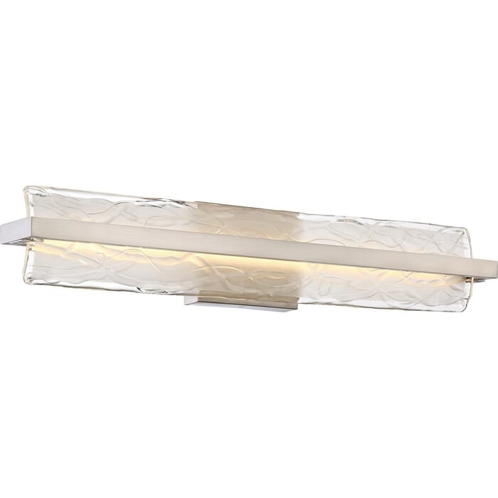 Quoizel Glacial 30" LED Bathroom Vanity Light in Brushed Nickel Quoizel Glacial 30" LED Bathroom Vanity Light in Brushed Nickel