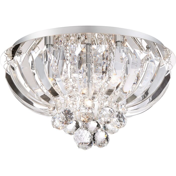 Quoizel Platinum Glisten 16" 5-Light Flush Mount in Polished Chrome Quoizel Platinum Glisten 16" 5-Light Flush Mount in Polished Chrome